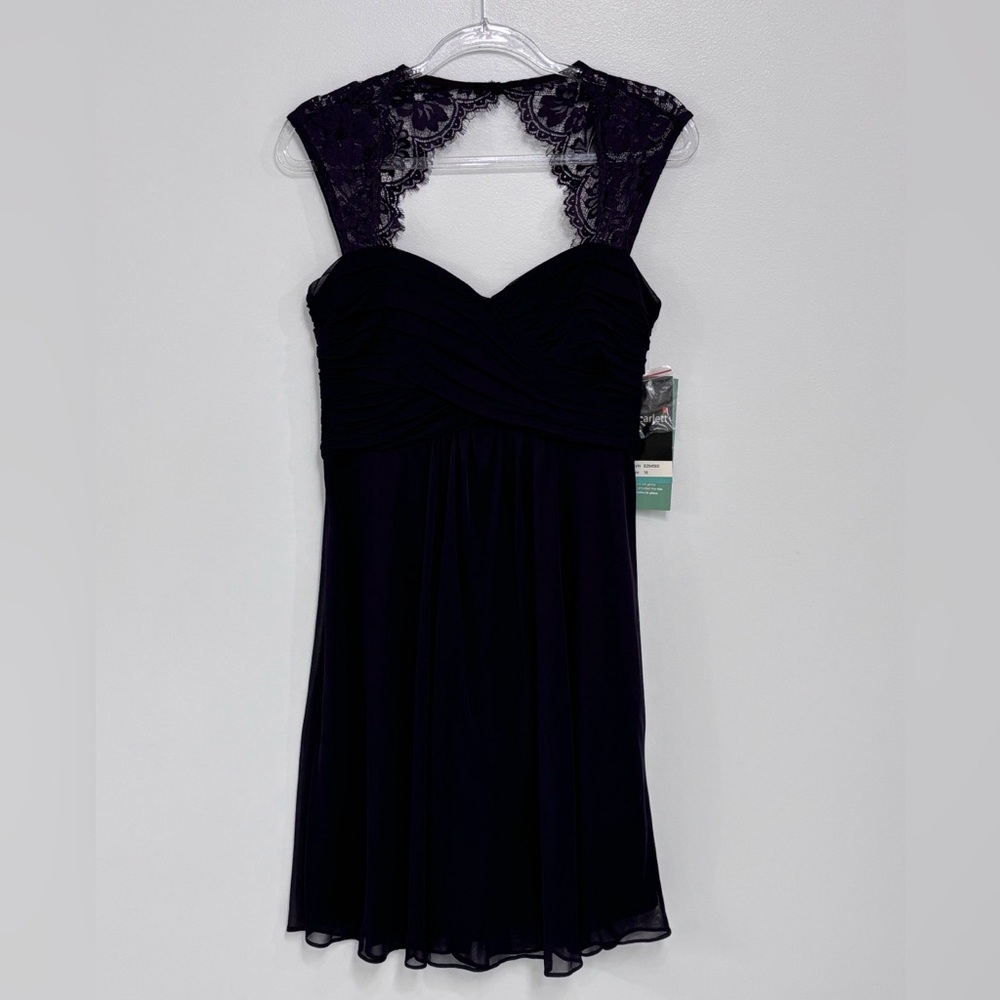 Scarlett Deep Purple Lace Dress - Size 10 -  NEW